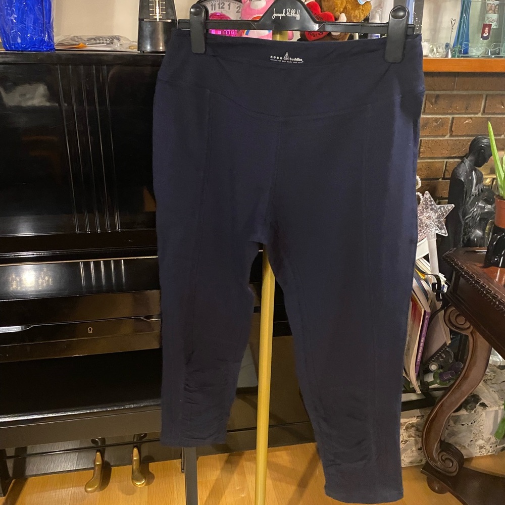 neon buddha Navy Cropped Leggings